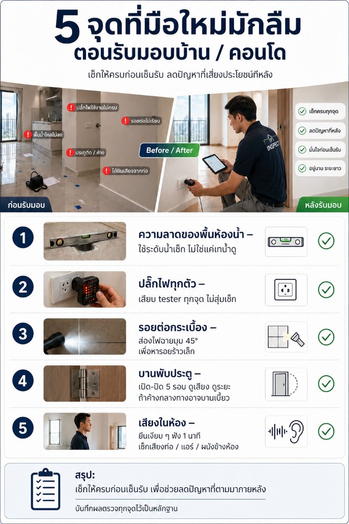 5 points beginners often forget at handover — before and after professional inspection