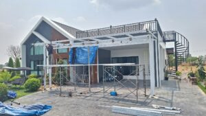 บริการต่อเติมหลังคาโรงรถและระเบียงชั้นสอง เกาะสมุย | สมุยฟิกซ์